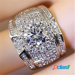 Anello a fascia Classico Bianco Rame Fiore decorativo Alla