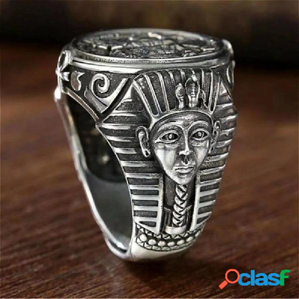Anello da uomo vintage egiziano antico da uomo in oro antico