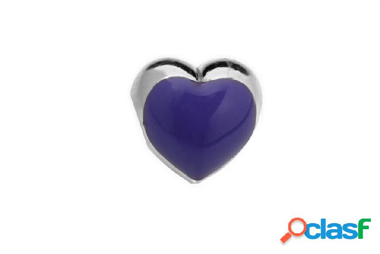 Argenesi Charm per bracciale Emoticons argento cuore fragile