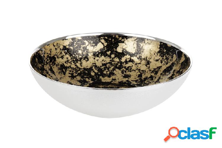Argenesi Ciotola Foglia Oro oro nero argento nero oro