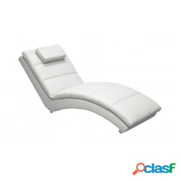 Arredinitaly Outlet - Chaise longue yvonne bianco,
