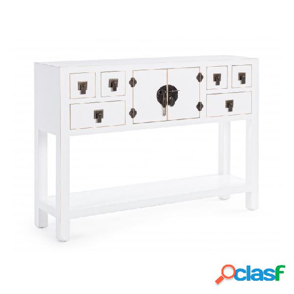 Arredinitaly Outlet - Consolle 2a-6c pechino bianco,