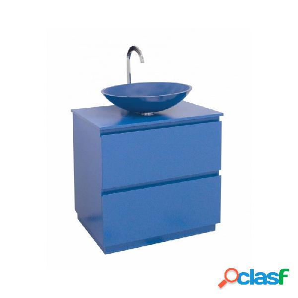 Arredinitaly Outlet - Mobile bagno margherita blu 70x47x90h,