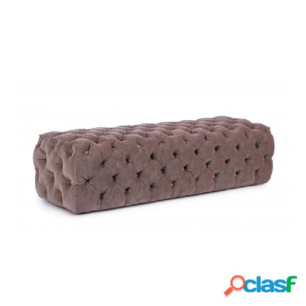 Arredinitaly Outlet - Pouf evan velluto tortora l,