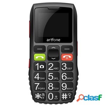 Artfone C1 Telefono per Anziani con SOS - Dual SIM - Nero /