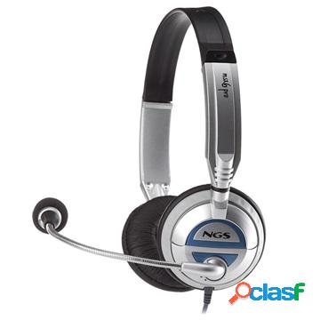 Auricolare con Microfono NGS MSX6 Pro - 3.5mm - Argento