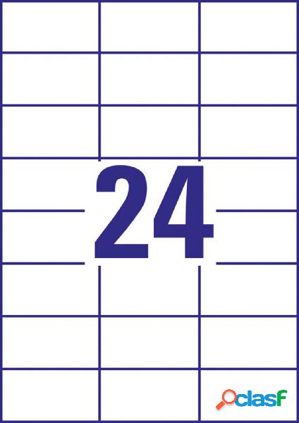 Avery-Zweckform 3474 Etichette 70 x 37 mm Carta Bianco 2400