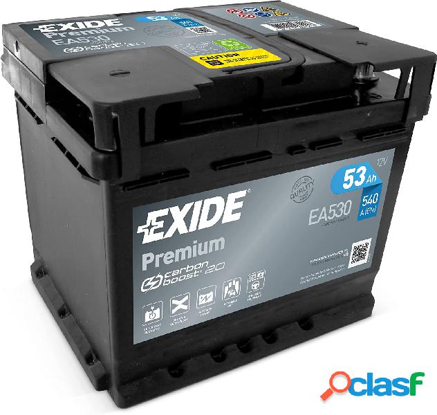 BATTERIA PER AUTO EXIDE 12V 53 AH POS DX 540A SPUNTO EA530