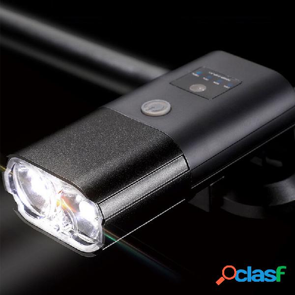 BIKIGHT 4000mAh Dual T6 Perline 3-in-1 Faro bici