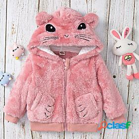 Baby Girls Active Daily Coat Cotton Indoor Outdoor Blushing