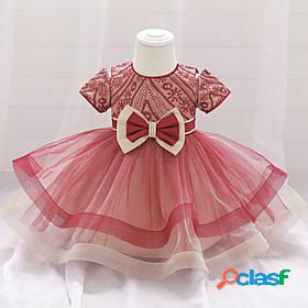 Baby Girls Childrens Day Active Sweet Dress Cotton Party