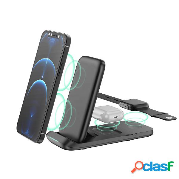 Bakeey HS-V8 Caricatore wireless pieghevole 3-in-1 Supporto