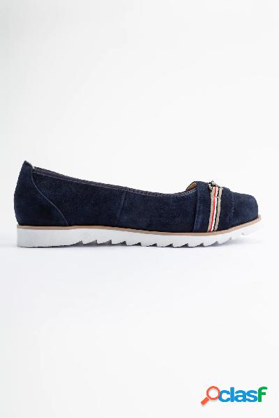 Ballerine di pelle, fermaglio, fascia, larghezza H, Donna,