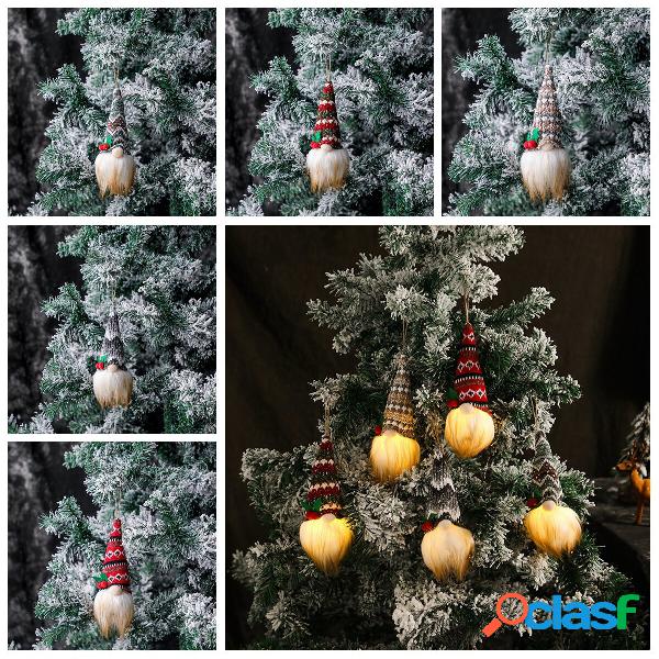 Bambola di ornamento di Natale incandescente Buon Natale