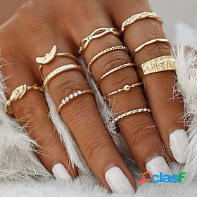 Band Ring Gold Alloy 12pcs / Womens / Ring Set