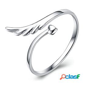 Band Ring Silver Sterling Silver Silver Wings Ladies Unusual