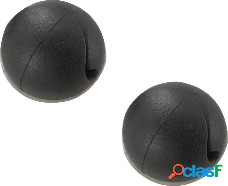 Basetta di fissaggio autoadesivo Nero Conrad Components