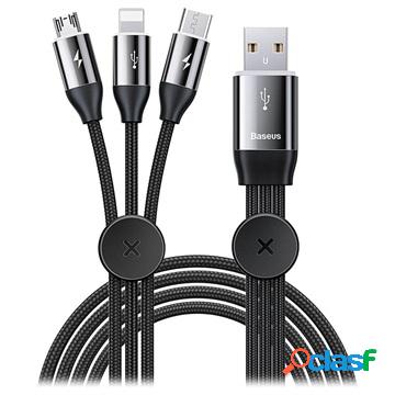 Baseus CAMLT-FX01 3-in-1 Charging Cable with Magnet - 1m -