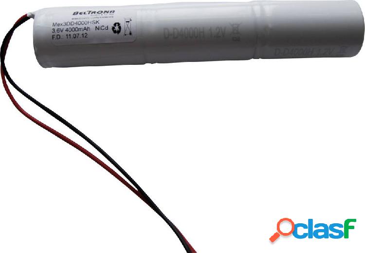 Batteria per luci di emergenza Beltrona 3DD4000HSK con cavo