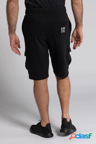 Bermuda cargo di felpa, cintura elastica, tasche in stile