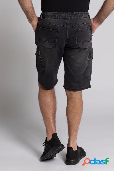 Bermuda in stile cargo in denim dal taglio ampio con