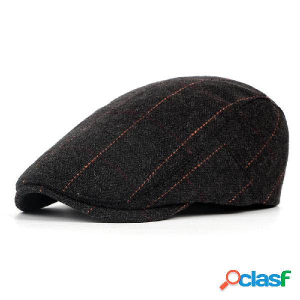 Berretti da uomo in lana a quadri stile britannico Classic