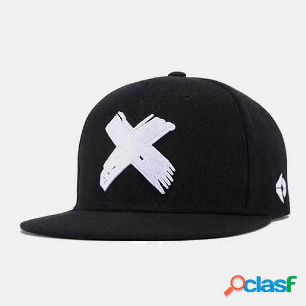 Berretto da baseball unisex stile hip-hop croce lettera X