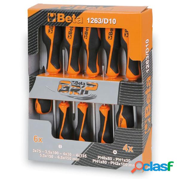 Beta Tools Set 10 Cacciaviti 1263/D10 in acciaio 012630010