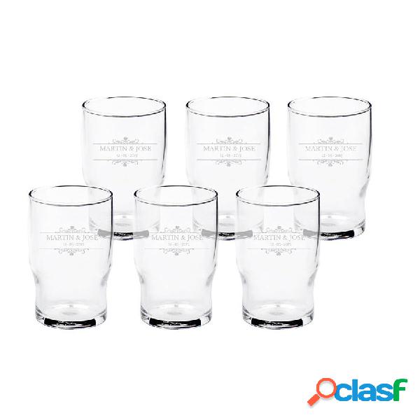 Bicchiere da acqua personalizzato (6 pezzi)