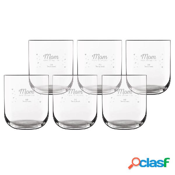 Bicchiere da acqua personalizzato di lusso (6 pezzi)