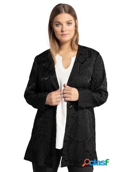 Blazer lungo, Jacquard pitonato, maniche lunghe, selection,