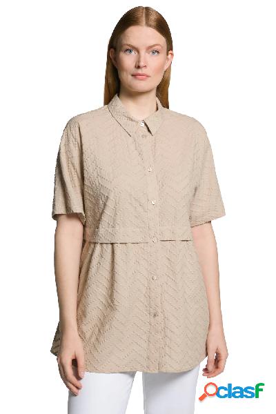 Blusa dal taglio svasato con design a spina di pesce,