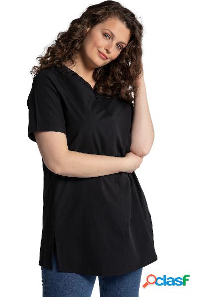 Blusa lunga dal taglio svasato in cotone biologico con