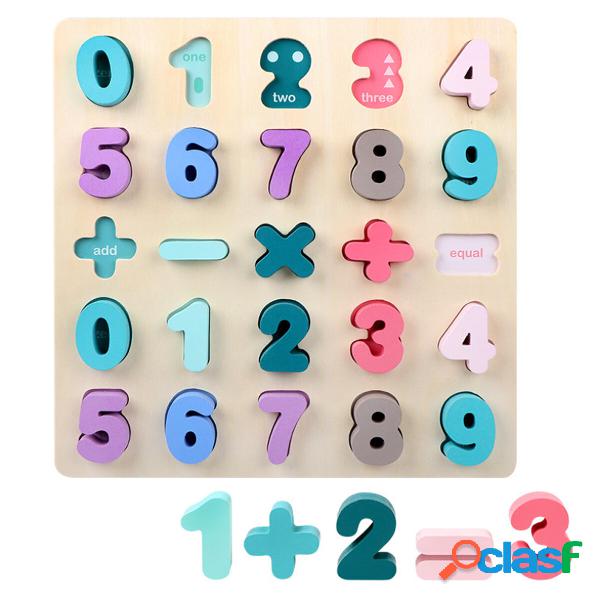 Bordo alfanumerico Volume di puzzle in legno Giocattoli