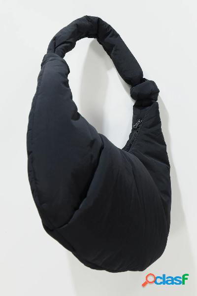 Borsa imbottita a forma di croissant, Donna, Grigio, Taglia: