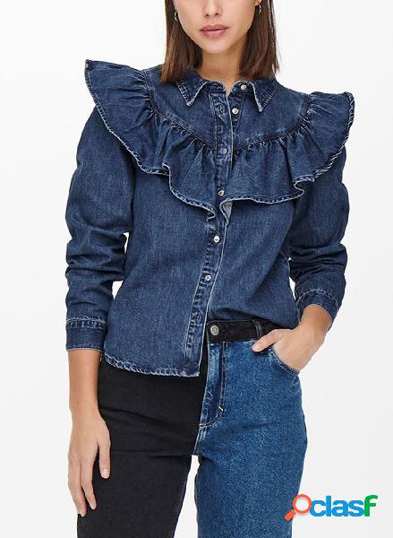 CAMICIA IN DENIM A MANICHE LUNGHE