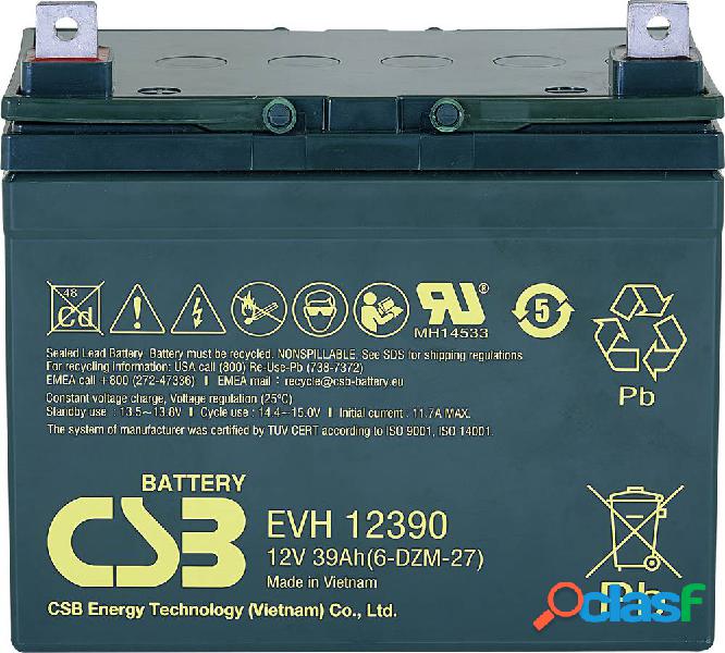 CSB Battery EVH 12390 EVH12390 Batteria al piombo 12 V 39 Ah