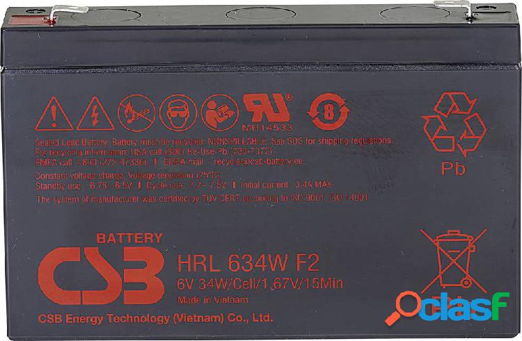 CSB Battery HRL 634W high-rate longlife HRL634W Batteria al