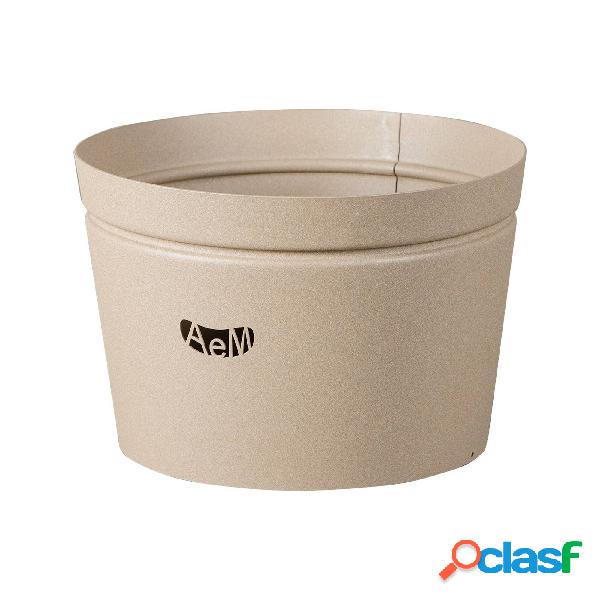 Cache- Pot Grande in metallo, diam.34x21h, colore Beige