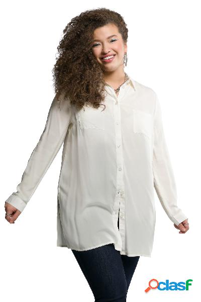 Camicia dal taglio lungo con colletto da camicia e maniche