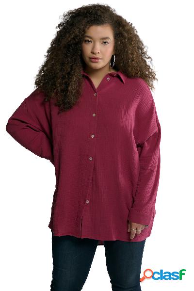 Camicia di mussola dal taglio oversize con maniche lunghe,