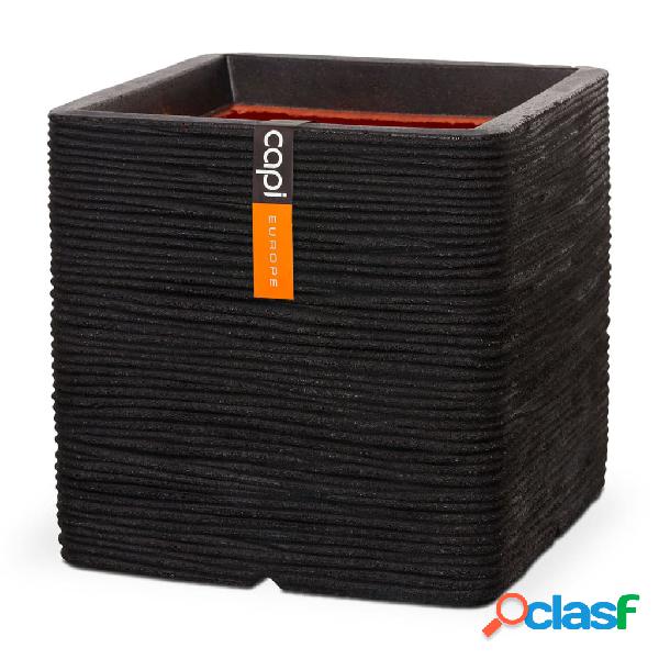 Capi Fioriera Nature Rib Quadrata 50 x 50 cm Nera