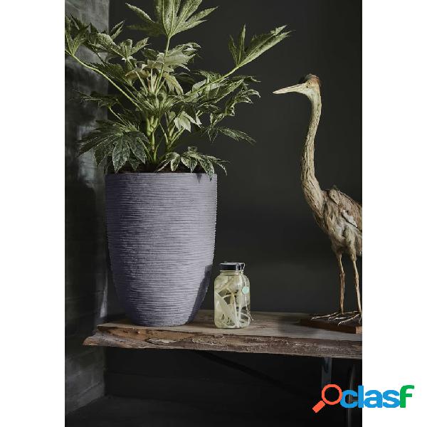 Capi Vaso Nature Rib Elegante Basso 36x47 cm Grigio Scuro
