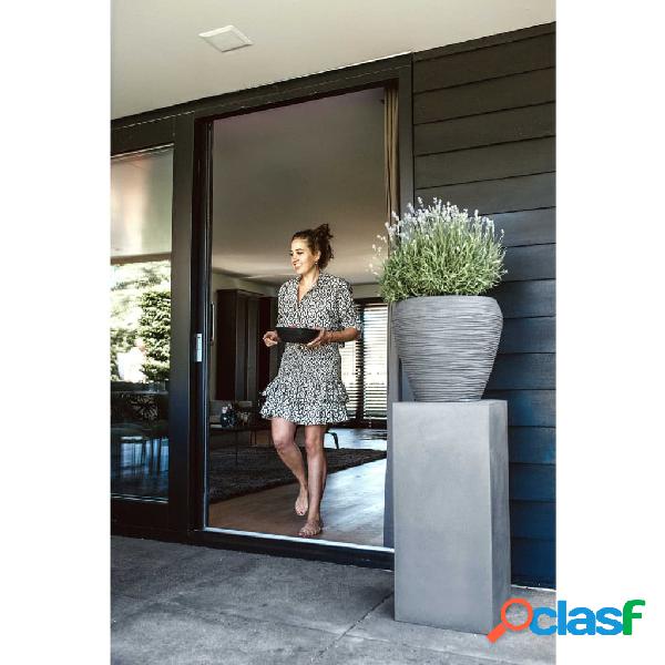Capi Vaso Nature Rib Rotondo Affusolato 42x38 cm Grigio