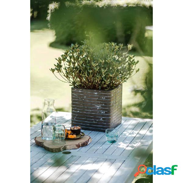 Capi Vaso Nature Row Quadrato 30x30x30 cm Verde Oliva