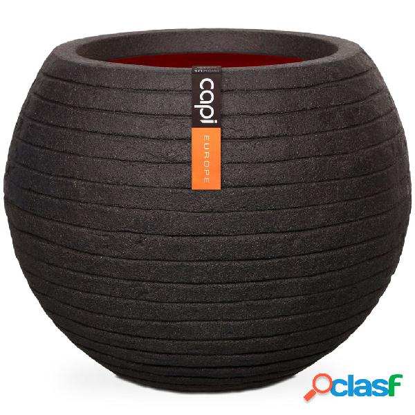 Capi Vaso a Sfera Nature Row 40x32 cm Nero KBLRO270