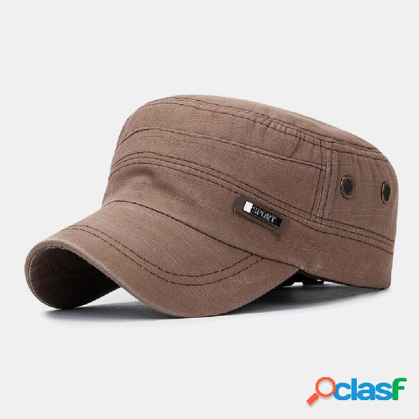 Cappello a visiera con cappello piatto da uomo in cotone