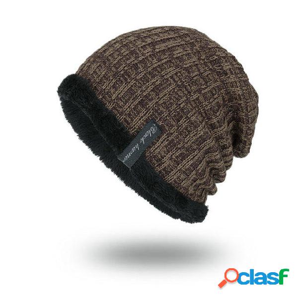 Cappello da uomo in lana lavorato a maglia marea stagione