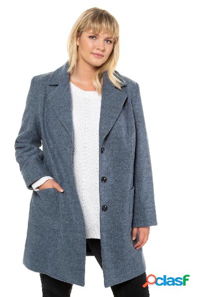 Cappotto, effetto lana, scollo con risvolti, foderato,