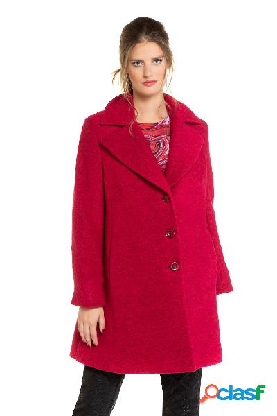 Cappotto, misto lana, taglio svasato, bottoni decorativi,